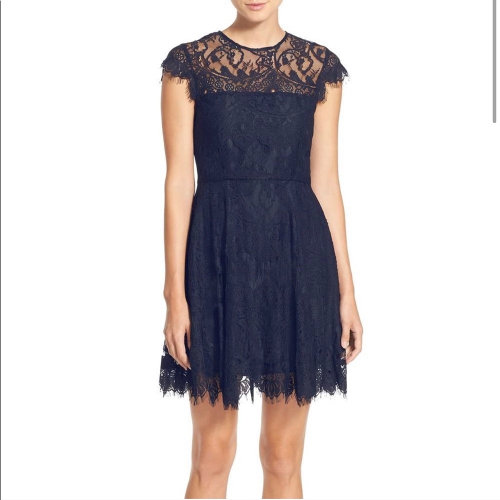 BB Dakota Navy Lace Rhianna Dress